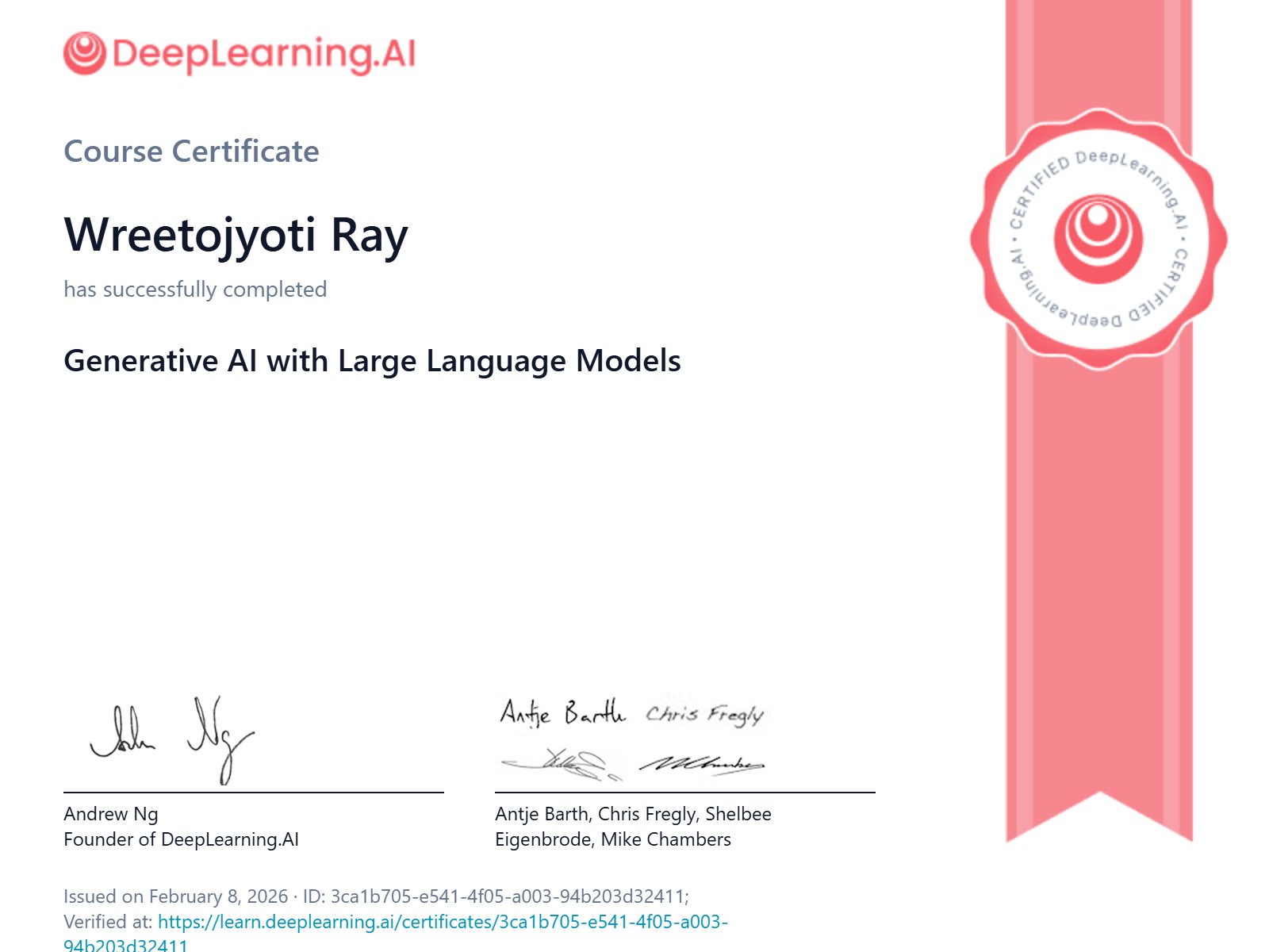 Generative AI with Large Language Models
